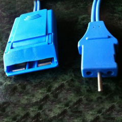 Patient plate cable cord for disposable patient plate