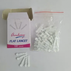 Lancet Needle Plastic - Round Flat