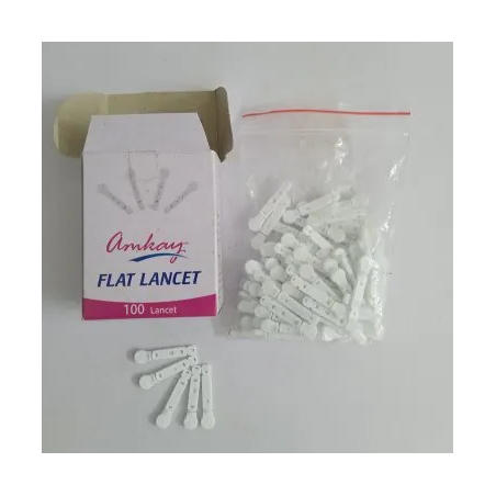 Lancet Needle Plastic - Round Flat
