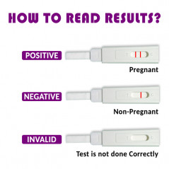 Clear Response Midstream Pregnancy Kit Test for Women Single Step Hygienic Testing Process HCG Pregnancy Test Kit Device